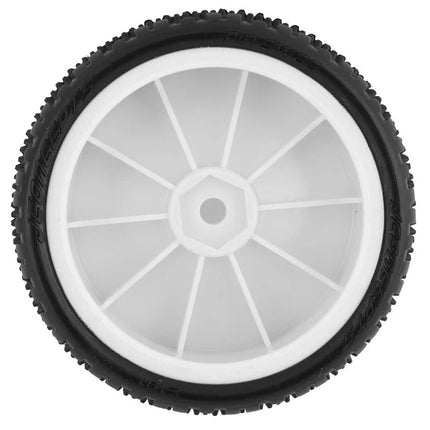 JConcepts Pin Swag Slim 2.2" Pre-Mount 2WD Front Buggy Carpet Tires White (Pink)