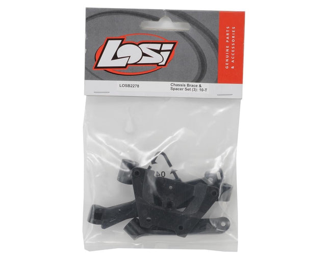 Losi Chassis Brace & Spacer Set (3): 10-T LOSB2278