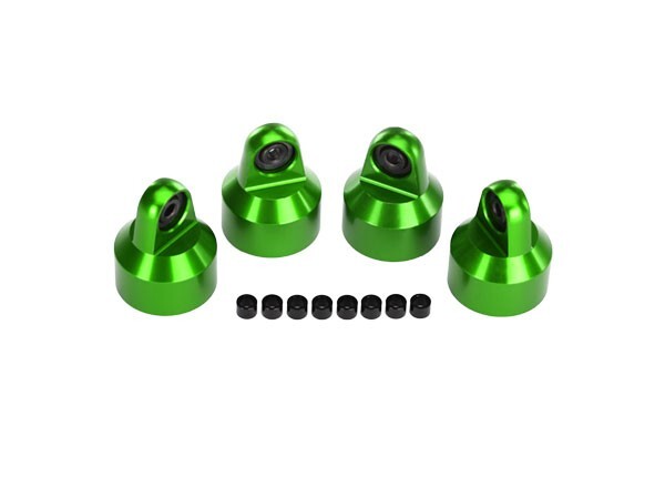 TRAXXAS ALUMINUM SHOCK CAPS GTX GREEN (4) X-MAXX/XRT TRA7764G