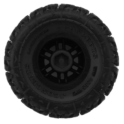 JConcepts Landmines 1.0" Pre-Mounted Tires w/Shuttle Wheels Green Comp 57mm OD
