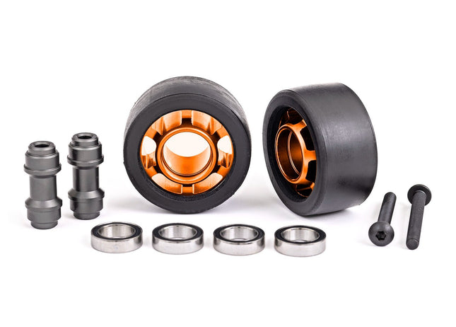 Wheels for Wheelie Bar 6061-T6 Aluminum Orange-Anodized  TRA7775T
