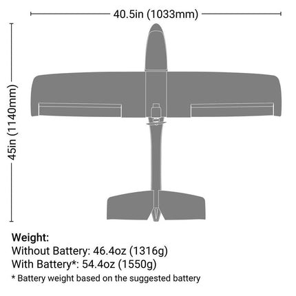 HobbyZone AeroScout S 2 1.1m BNF Trainer Electric Airplane (1033mm) HBZ385002