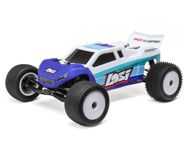 Losi Mini-T 2.0 V2 1/18 RTR 2WD Brushless Stadium Truck Blue LOS1056T2