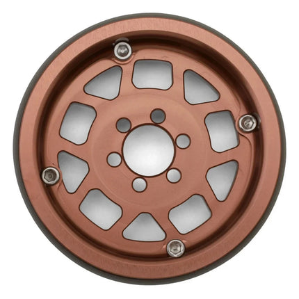 Vanquish Products 2.2" Battle Born Wheels Whiskey CNC Alum Crawl Beadlock Bronze