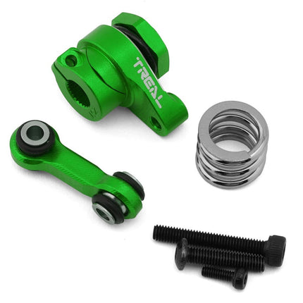 Treal Hobby Aluminum Servo Saver & Linkage Arm Traxxas Mini Maxx/Mini XRT Green