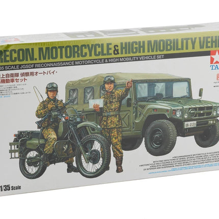 Tamiya 1/35 JGSDF Recon Motorcycle & High Mobility Vehicle Plastic Model Kit