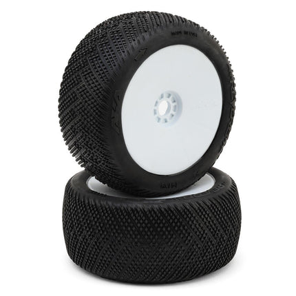 AKA Reverb 4.0" 1/8 Truggy Pre-Mount Tires (White) (Soft-Long Wear) AKA14139XRW