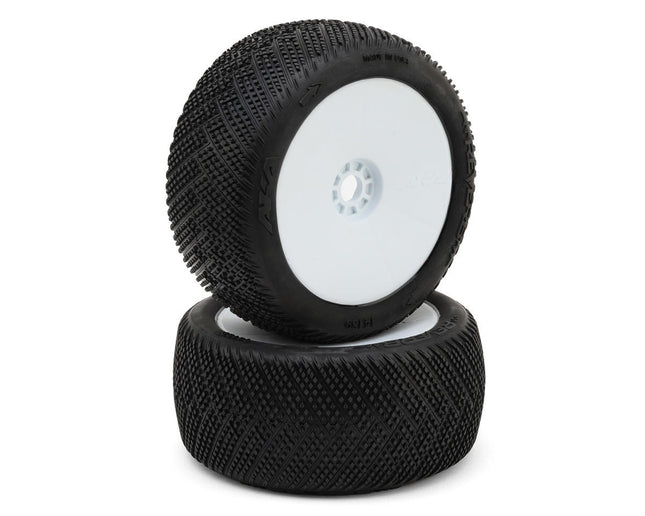 AKA Reverb 4.0" 1/8 Truggy Pre-Mount Tires (White) (Soft-Long Wear) AKA14139XRW