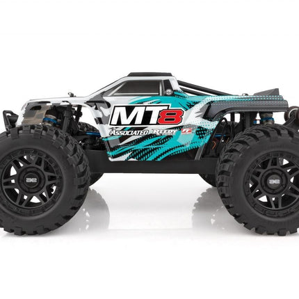 Associated Rival MT8 1/8 Scale 4WD Electric Monster Truck, Teal, RTR ASC20521