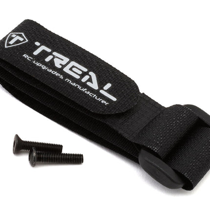 Treal Hobby Aluminum Battery Hold-Down Traxxas Mini Maxx w/Flex Strap Blue