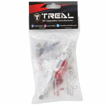 Treal Hobby V2 CNC-Machined Aluminum Rear Axle Housing for Traxxas TRX-4 Silver