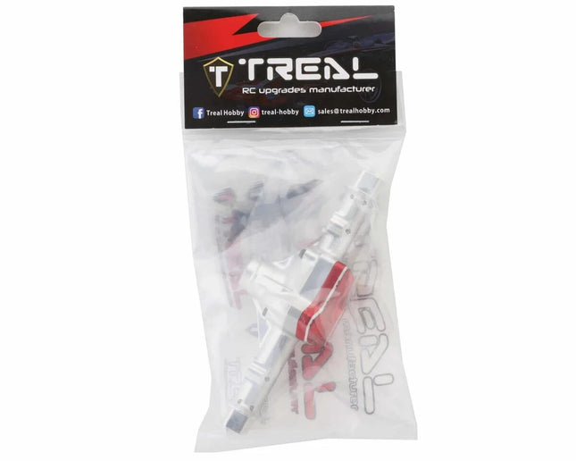 Treal Hobby V2 CNC-Machined Aluminum Rear Axle Housing for Traxxas TRX-4 Silver