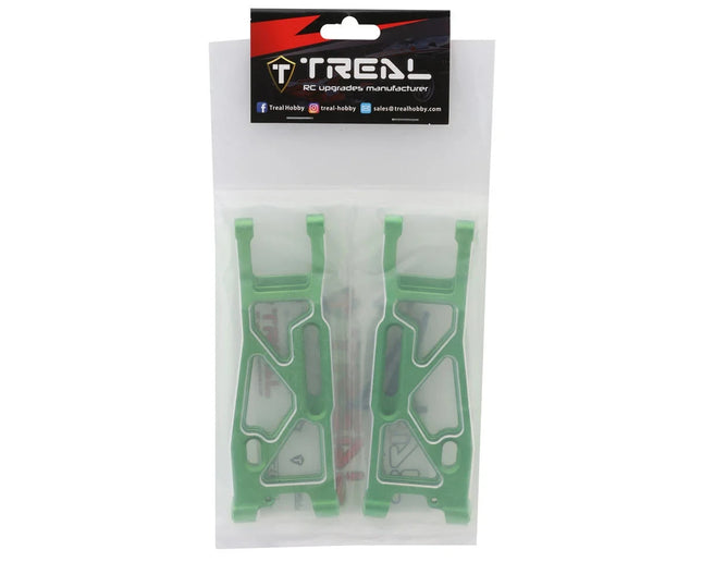 Treal Hobby Aluminum Front Suspension Arms for Traxxas Sledge (Green) (2)