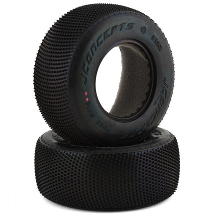 JConcepts Fuzz Bite Short Course Carpet Tires (2) (Pink) 3192-010