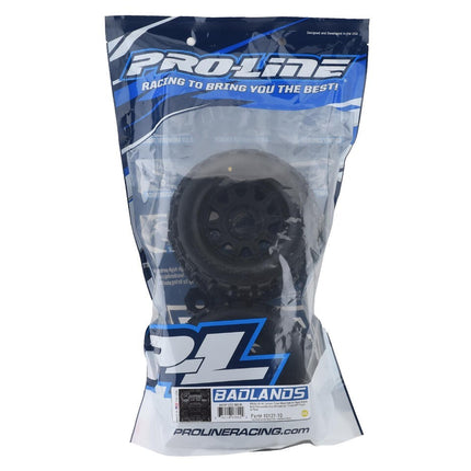 Pro-Line 1/8 Badlands MX38 F/R 3.8" MT Tires Mounted 17mm Black Raid PRO1012710