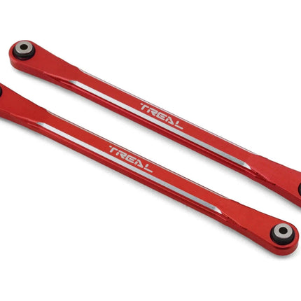 Treal Hobby Aluminum Front Steering Links for Traxxas Sledge (Red) (2)