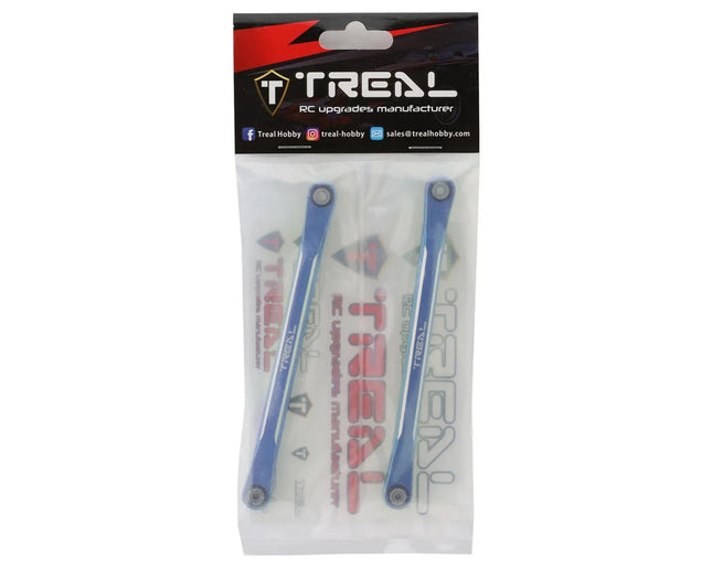Treal Hobby Aluminum Front Steering Links for Traxxas Sledge (Blue) (2)