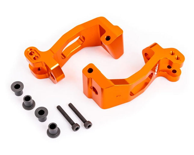 Traxxas Sledge Aluminum Caster Blocks Left & Right Orange TRA9532T