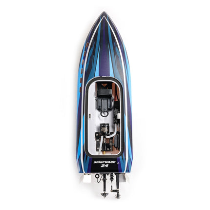 Pro Boat Sonicwake 24" Self-Righting Brushless w/Batt/Charger RTR Blue PRB1992T2