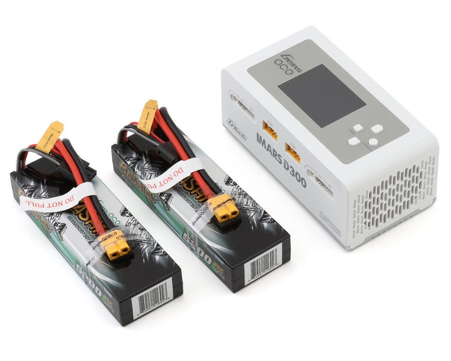 Gens Ace G-Tech Smart 2S Bundle w/Two 2S 35C XT60 LiPo Batteries 5200mAh D300