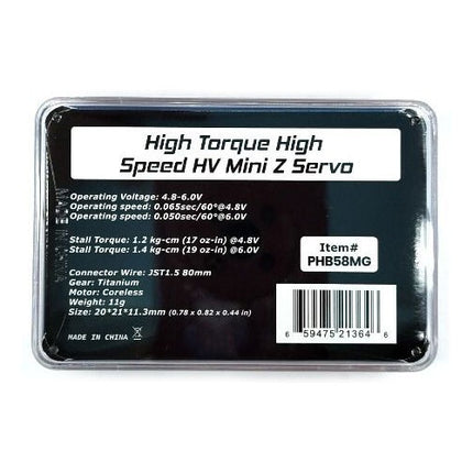 Power Hobby 58MG Programmable High Speed / Torque Digital Servo Mini-Z PHB58MG