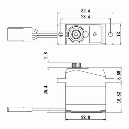 Savox Micro Digital Servo w/ Soft Start, 0.10/30 @ 6v SH-0263MG PLUS