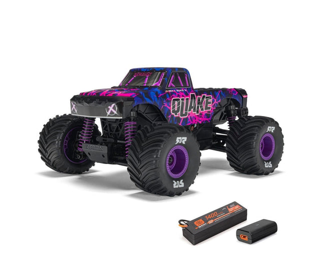 ARRMA Quake Grom 4x4 1/16 Scale RTR Brushed Monster Truck Purple ARA2137T3