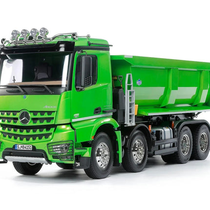 Tamiya 1/14 R/C Mercedes-Benz Arocs 4151 8x4 Tipper Truck Kit Candy GRN TAM47523