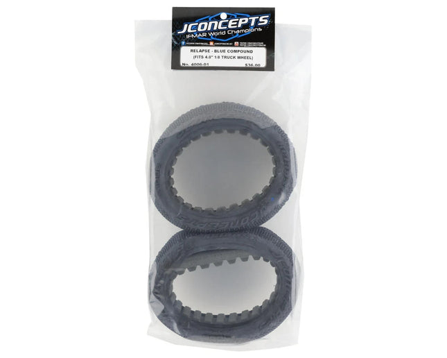 JConcepts 4006-01Relapse 4.0" 1/8th Truggy Tires (2) (Blue) JCO400601