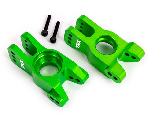 Traxxas Aluminum Rear Stub Axle Carriers Left & Right Green TRA9552G
