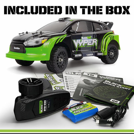 BlackZon Vyper RX 1/16 4WD Rally Car - Green BZN540281
