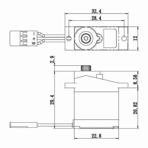 Savox Micro Digital MG Servo w/ Soft Start, .13/54 @6V SH-0255MG PLUS