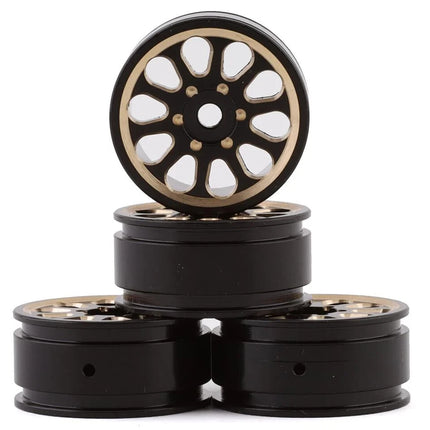Samix SCX24 Brass 1.0" Wheel Set (Black) (20.75g) SAMSCX24-4069