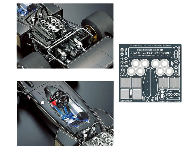 Tamiya 1/12 1972 Team Lotus Type 72D F1 Model Kit TAM12046
