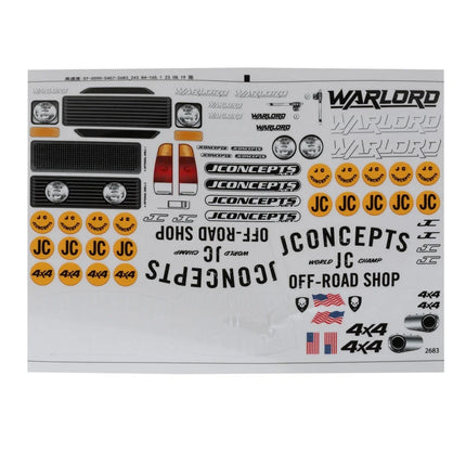 JConcepts JCI Warlord Pre-Trimmed 1/10 Tucked Rock Crawler Body (Clear) (12.3") 
