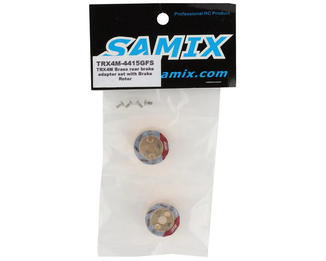 Samix Brass Rear Counter Weights for Traxxas TRX-4M (24g) w/Scale Brake Rotors