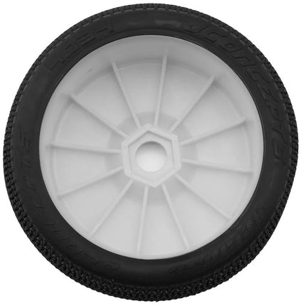 JConcepts Relapse Pre-Mounted 1/8th Buggy Tires (White) (2) (Green) JCO4034-12