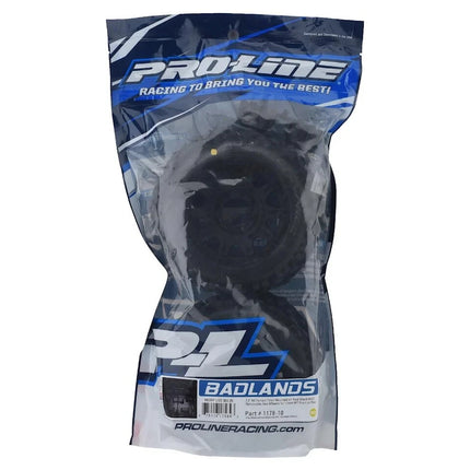 Pro-Line Badlands 3.8" Pre-Mounted Truck Tires (Black) w/Raid Wheels (M2)