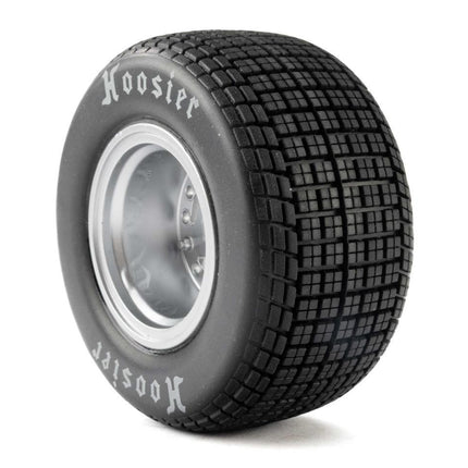 Losi 22S Dirt Late Model Hoosier 1/10 Pre-Mount Tires (Satin Alum) Med LOS-4642