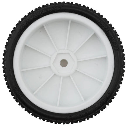 JConcepts Fuzz Bite LP 2.2" Pre-Mounted 2WD Front Buggy Carpet Tires (Wht) Pink