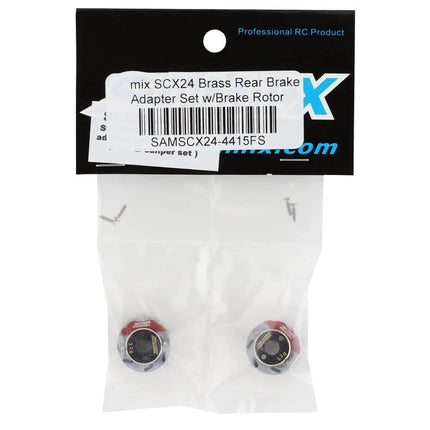Samix SAMSCX24-4415FS SCX24 Brass Rear Brake Adapter Set w/Brake Rotor