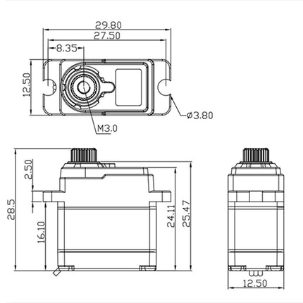 SRT Servos T06 Mini HV DC Waterproof Servo SRTT06