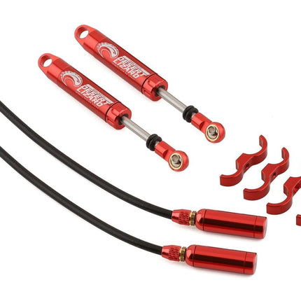 Desert Lizard Piggyback Shocks w/Reservoir Red (90mm) YEA-DDP-090RD