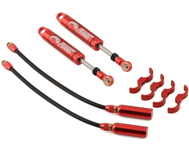 Desert Lizard Piggyback Shocks w/Reservoir Red (90mm) YEA-DDP-090RD