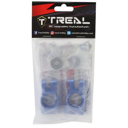 Treal Hobby X0039W6XQH Aluminum Rear Hub Carriers for Traxxas Sledge (Blue)