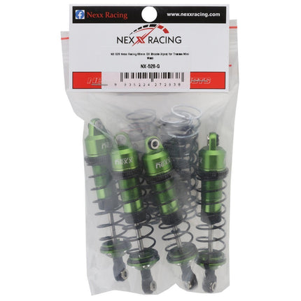 NEXX Racing Aluminum Threaded Oil-Filled Shocks Traxxas 4x4 Mini Maxx Green