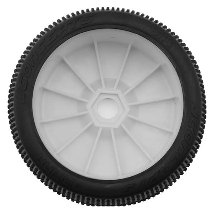 JConcepts Arina Pre-Mounted 1/8th Buggy Tires (White) (2) (Green) JCO4114-12