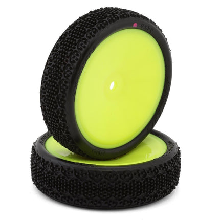 JConcepts 3DP 2.2" Pre-Mounted 2WD Front Buggy Carpet Tires (Yellow) (2) (Pink) 