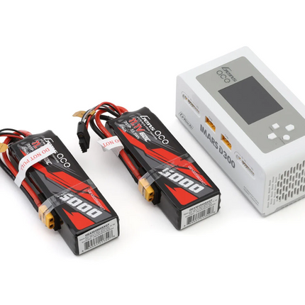 Gens Ace G-Tech Smart 3S Bundle w/Two 3S 60C XT60 LiPo Batteries 5000mAh & D300