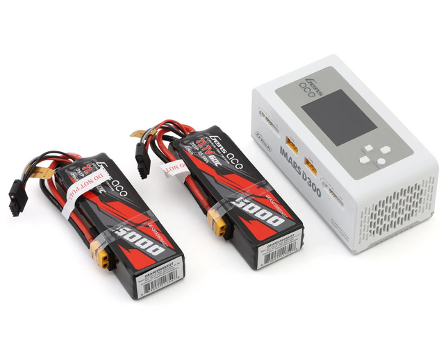 Gens Ace G-Tech Smart 3S Bundle w/Two 3S 60C XT60 LiPo Batteries 5000mAh & D300